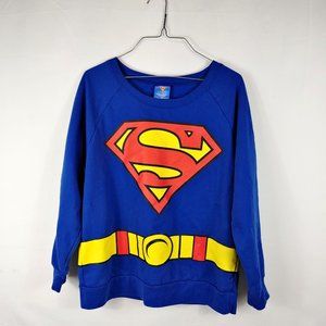 Superman blue uniform sweatshirt childrens XL